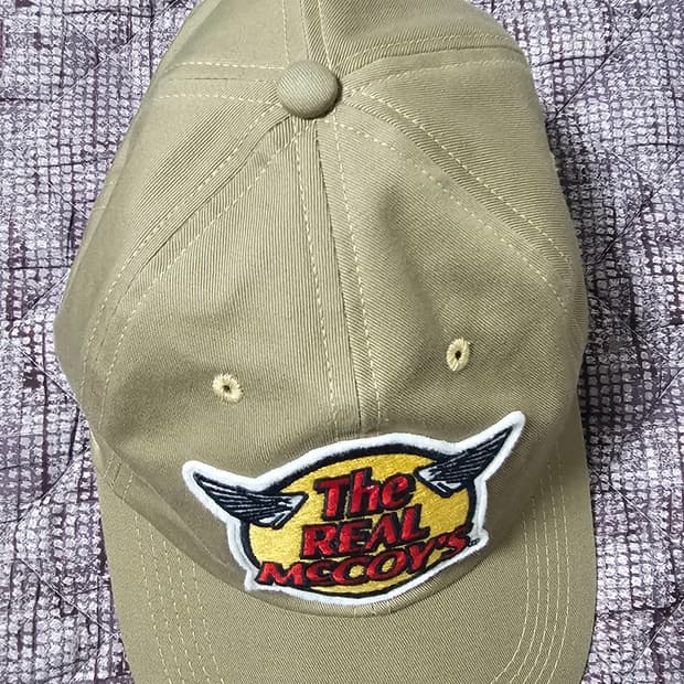 리얼맥코이 로고 볼캡 카키 판매