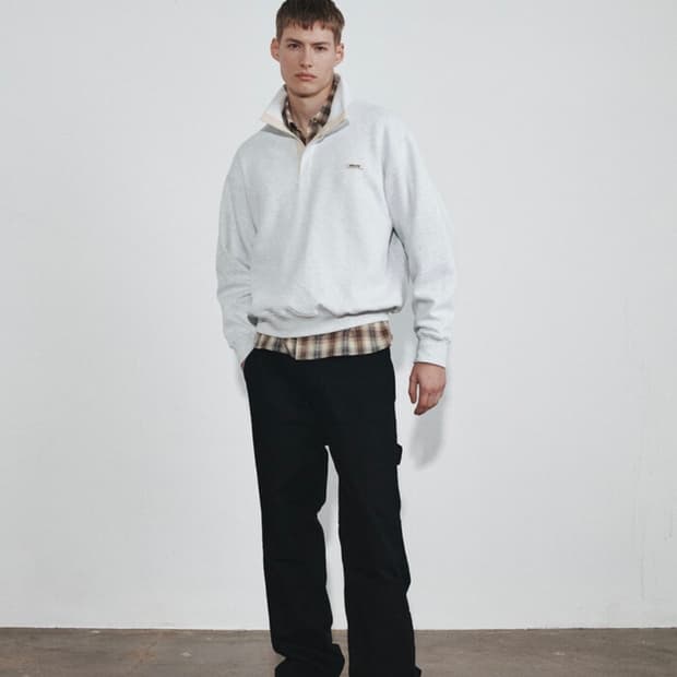 [L] HEUTE 패치 워크 팬츠 블랙