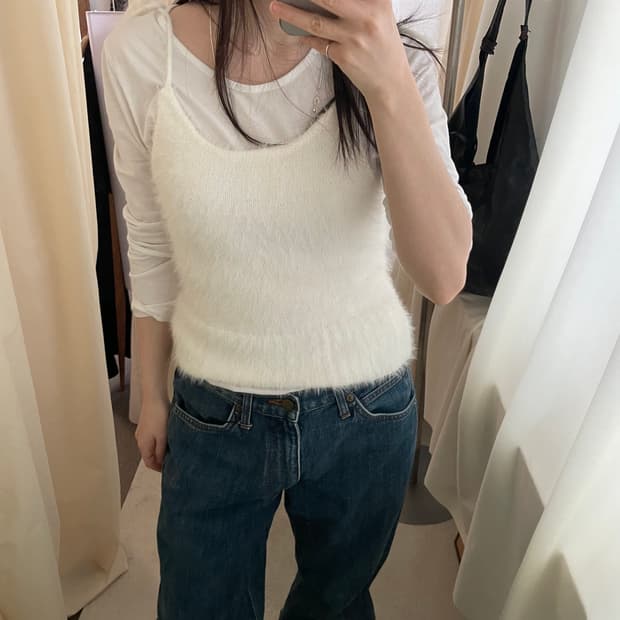 vintage snow fur bustier