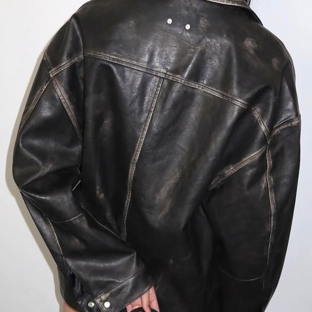 플리즈프로젝트 비건 레더자켓