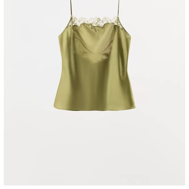 자라 새틴 레이스 캐미솔 탑 s size