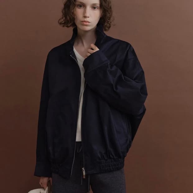 포유어아이즈온리 Taf Oversized Blouson (Navy)