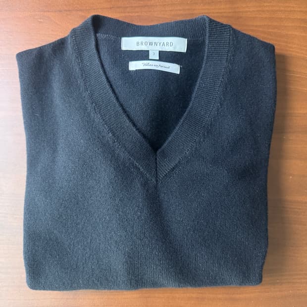 브라운야드 브이넥 블랙 3사이즈 판매