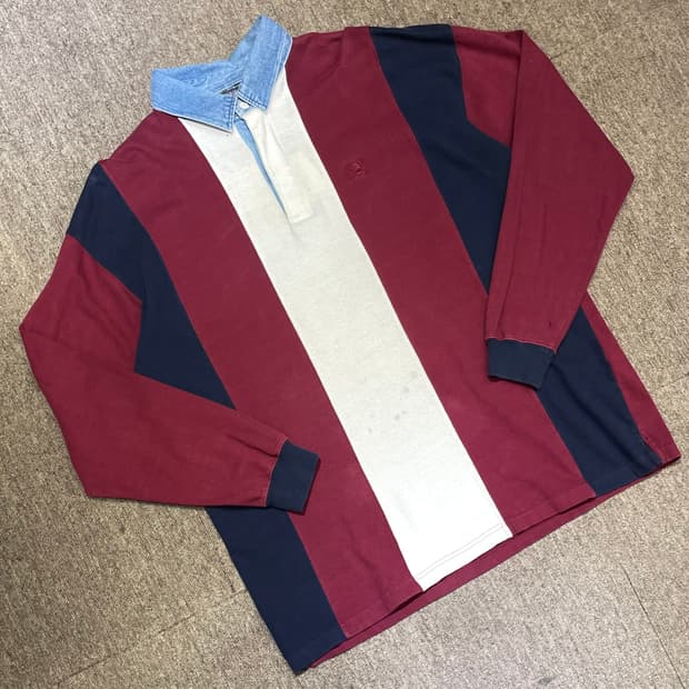 (L) Duck Head 덕 헤드 스트라이프 럭비 셔츠