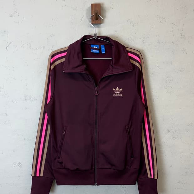 아디다스 파이어버드 버건디 삼선 트랙탑 져지