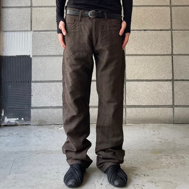 꼼데가르송 옴므 스트라이프 팬츠