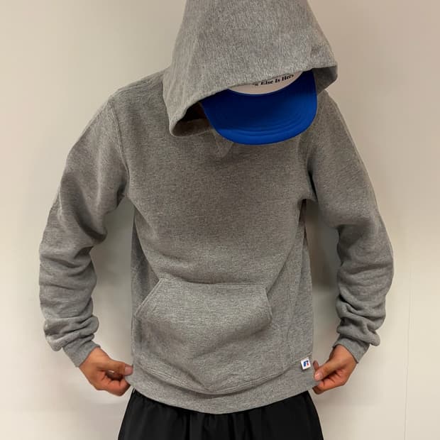 90s RUSSELL 그레이 스웻 후디