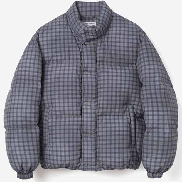 밀로아카이브 패턴 덕 다운 패딩 스모크 그레이