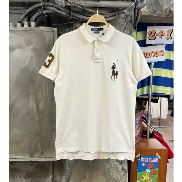 폴로 랄프로렌 빅포니 반팔 카라티 화이트 L #csz3833