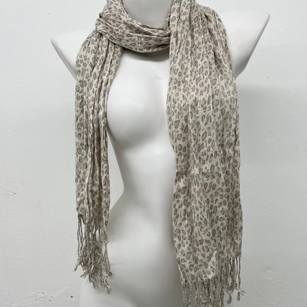 레오파드 코지 머플러 