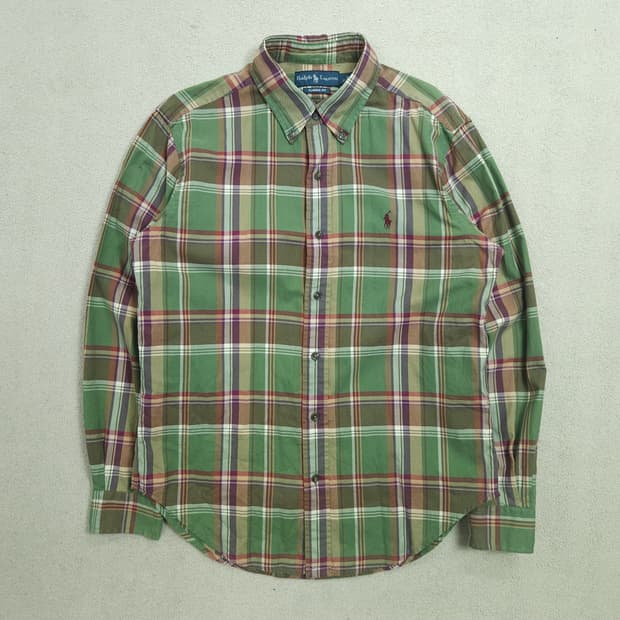 폴로 랄프 로렌 체크 셔츠 M 클래식핏
