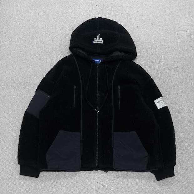 아더에러 19fw 오버 양털 후리스 자켓 블랙