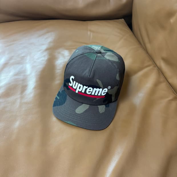 슈프림 6패널 볼캡 모자 우드랜드 카모