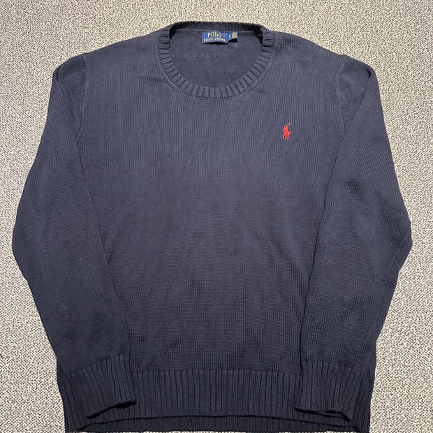 폴로랄프로렌 코튼 니트 네이비 L
