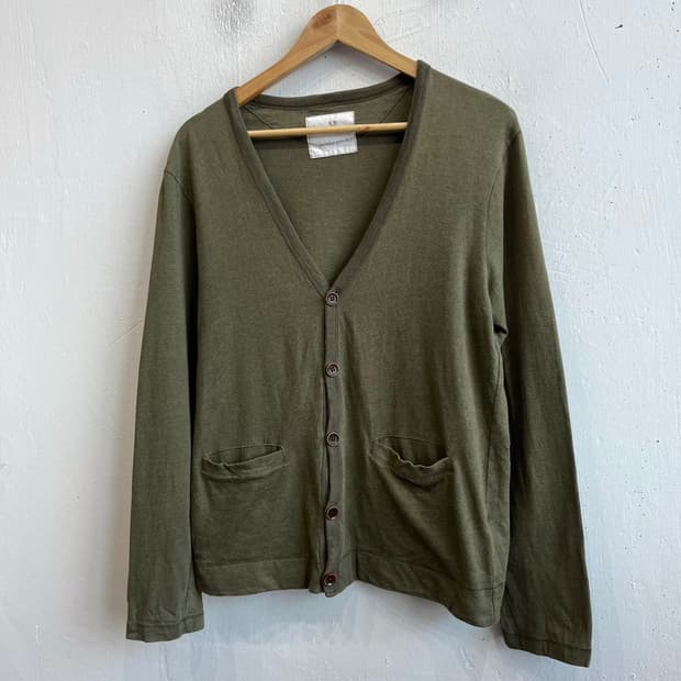 바나나리퍼블릭 카키 코튼 가디건