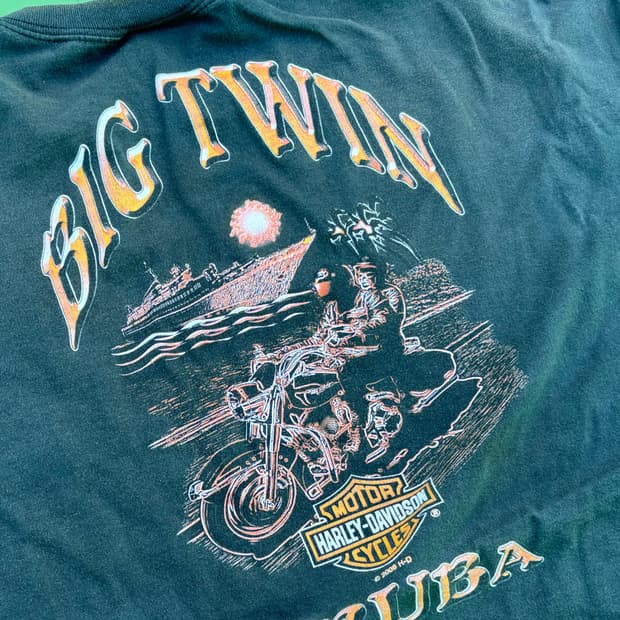 08' Harley Davidson Faded Print T-shirt 