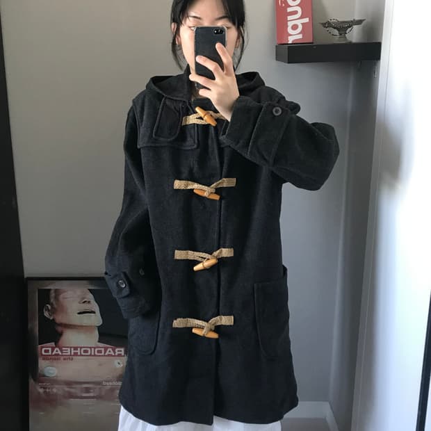 폴로 랄프로렌 00년대 올드스쿨 차콜 떡볶이 롱코트