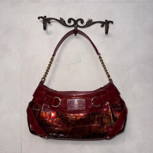 Balenciaga burgundy embossing 숄더백