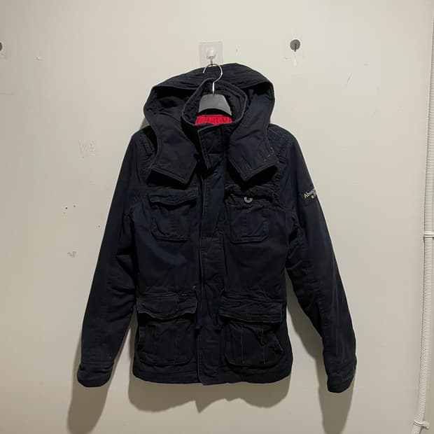 아베크롬비 후드 야상 블랙