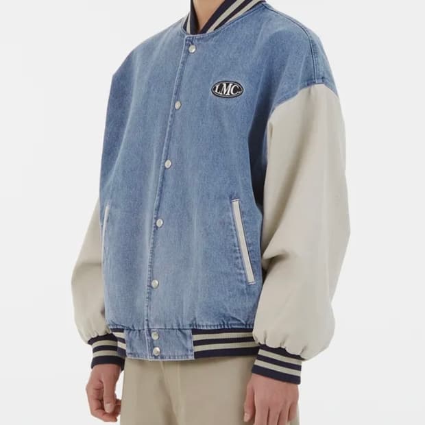 LMC 데님 바시티 자켓