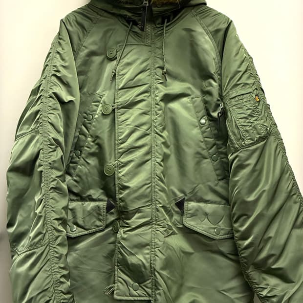 (XL)ALPHA 알파인더스트리 N3B 밀리터리 콜드파카 세이지그린