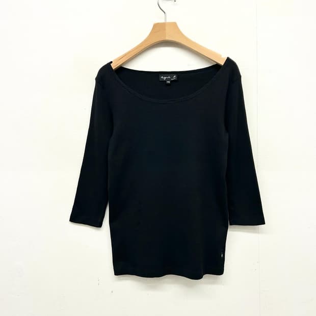 아네스베 블랙 7부 티셔츠