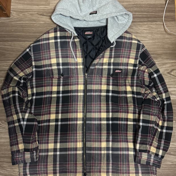 슈프림 디키즈 플란넬 후드집업