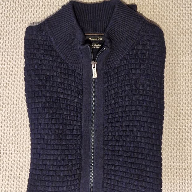 마시모두띠 코튼 캐시미어 집업 가디건 XL 