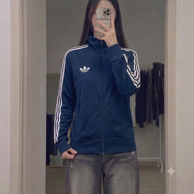 아디다스 파이어버드 트랙탑 져지 네이비 L