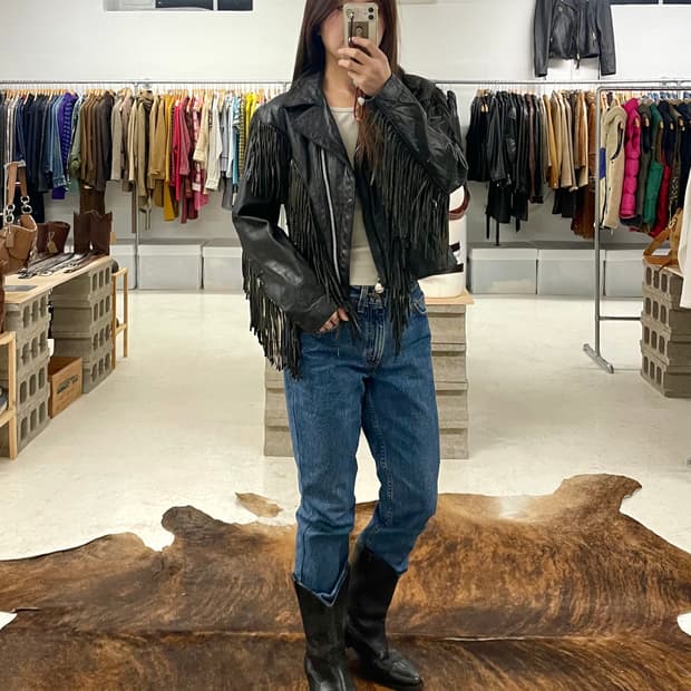 VTG concho fringe rider jacket 빈티지 프린지자켓