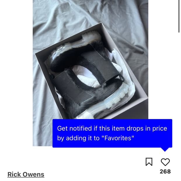 Rick owens) Beatle Bozopony Hairboot (희소