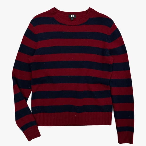 red stripe wool knit