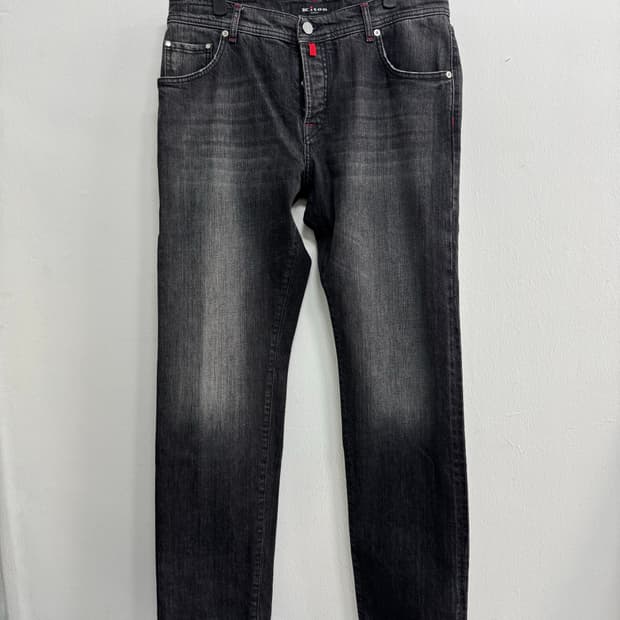 키톤 블랙 워싱 데님 팬츠 32