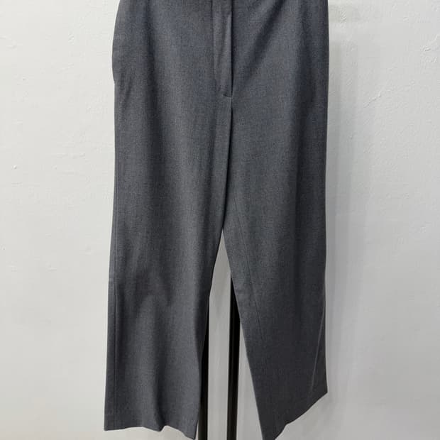 정품) 질샌더 여성 그레이 와이드 슬랙스 팬츠 34(26)