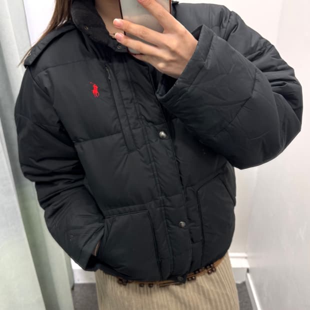 폴로 블랙 패딩