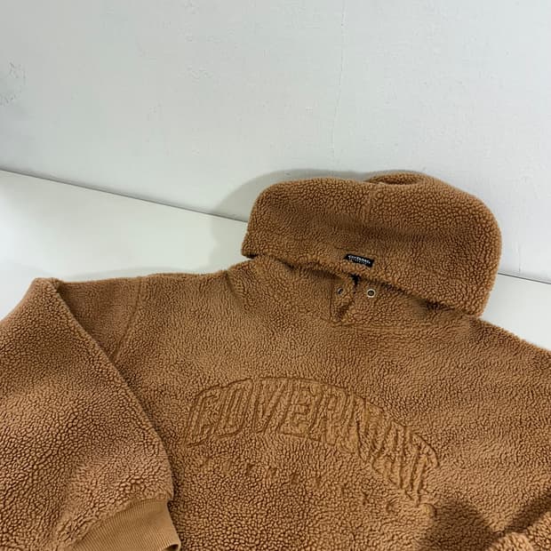 M 커버낫 브라운 뽀글이 후리스 후드티