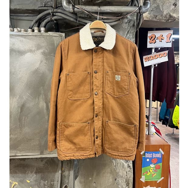 후아유 양털 카라 워크자켓 카멜 L #csz3602