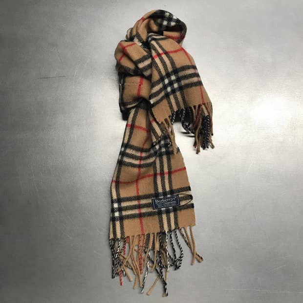 버버리 정품 램스울 머플러 베이지