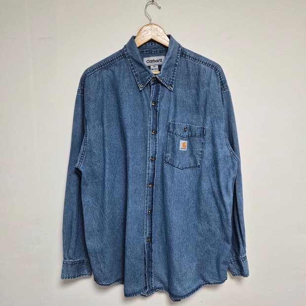 칼하트Carhartt 카라 배색 데님 셔츠 XL - S224