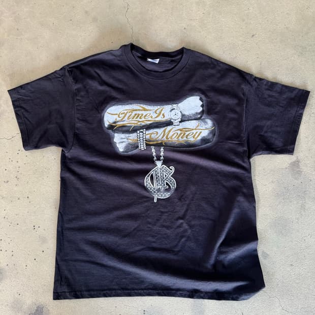 50$ Vintage Time is Money shirt XL