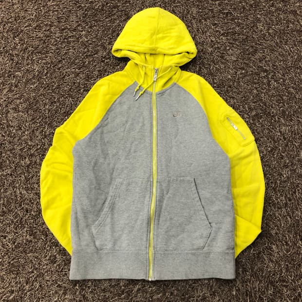 나이키 배색 후드집업