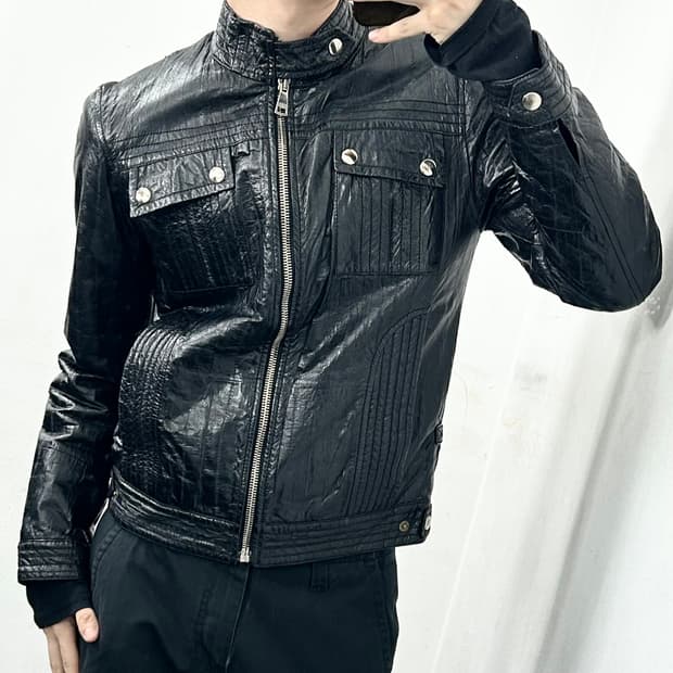 돌체앤가바나 아카이브 악어가죽 라이더 자켓
