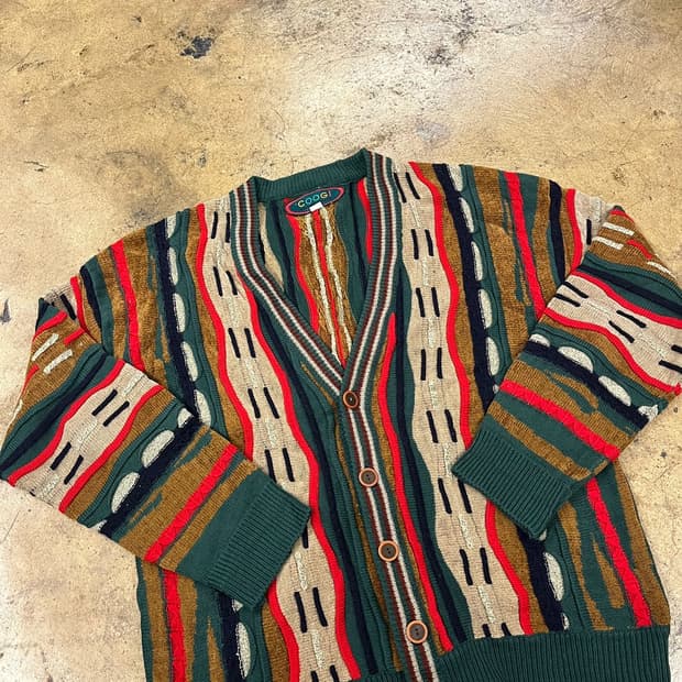 [정품/L] COOGI 쿠지 케이블 니트 가디건 b14