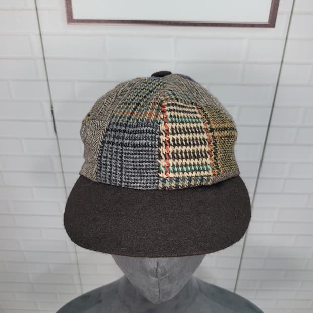 커터앤벅 80%모 체크 모자 볼캡 캡 Made in Italy 57사이즈