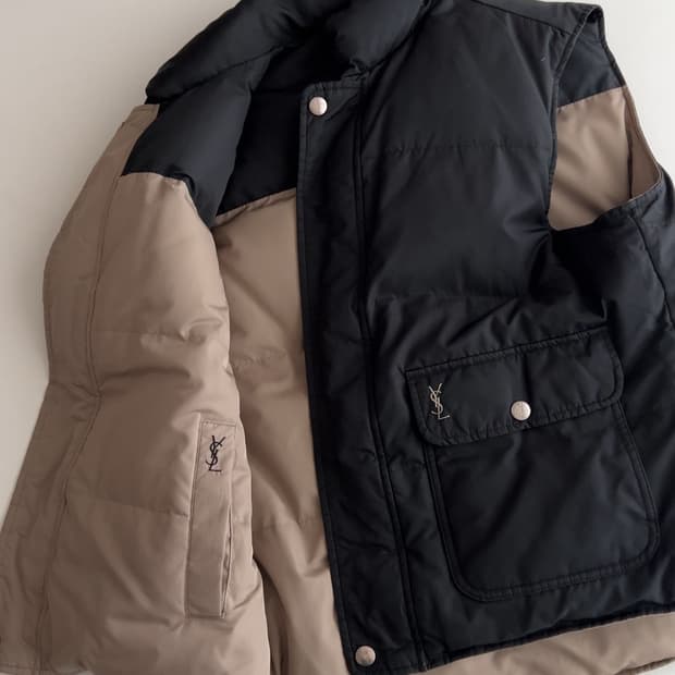 입생로랑 리버시블 구스 다운 베스트 100