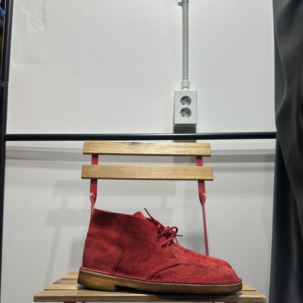 US9.5) 슈프림 x 클락스 부츠 남성 남자 데저트 맵 데저트 부츠