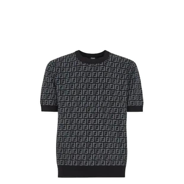 [미개봉 새상품] 펜디 FF로고 반팔니트(블랙) 48 사이즈