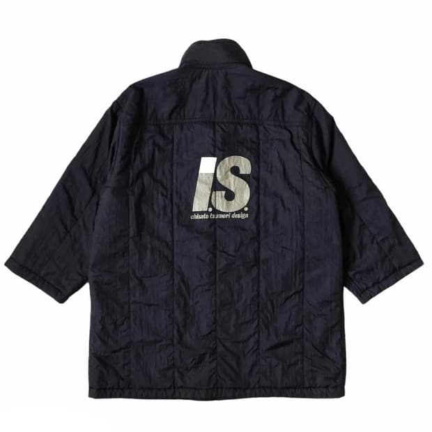 •이세이미야케 80s 치사토 츠모리 빈티지 리버시블 롱 재킷 코트