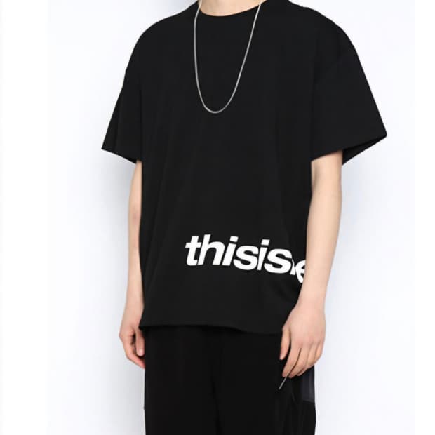 디스이즈네버댓 로고 반팔 티셔츠 블랙M/HSP Logo Tee Black