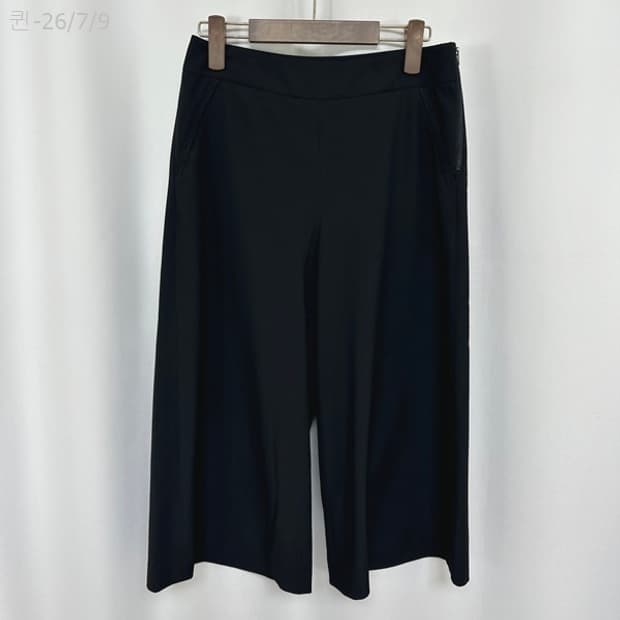 SI 씨 여자 7부 슬랙스 바지 검정 55